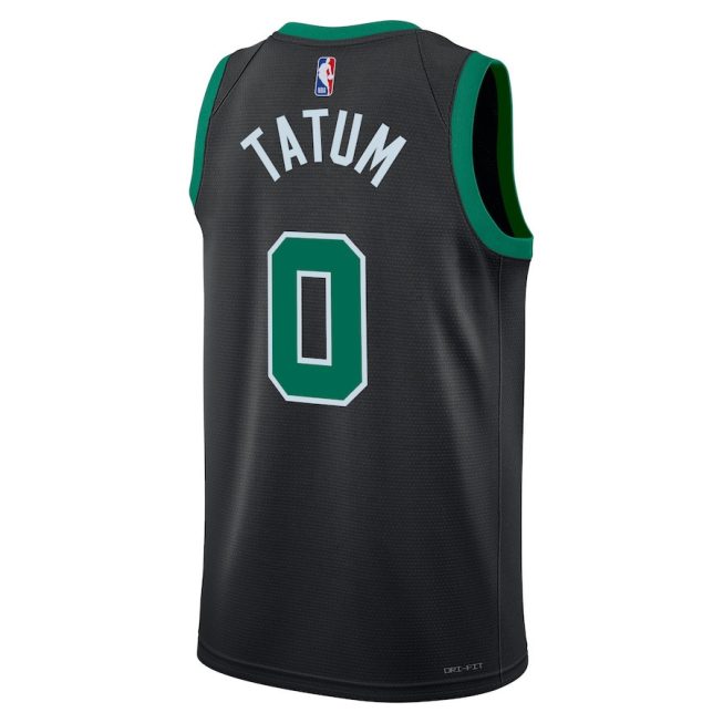 Jayson Tatum 0 Boston Celtics Unisex Swingman Jersey - Statement Edition - Black - Image 3