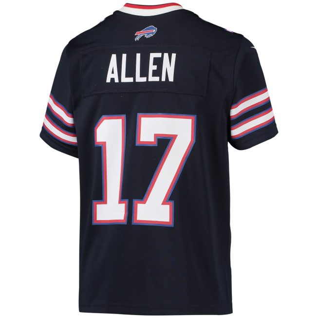 Josh Allen Buffalo Bills Youth Inverted Team Game Jersey - Navy - Image 3