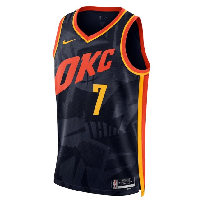Chet Holmgren 7 Oklahoma City Thunder 2023/24 City Edition Swingman Jersey - Navy - Image 2