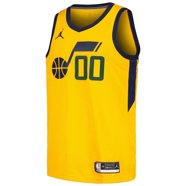 Jordan Clarkson 00 Utah Jazz Swingman Player Jersey - Statement Edition - Yellow - Image 2