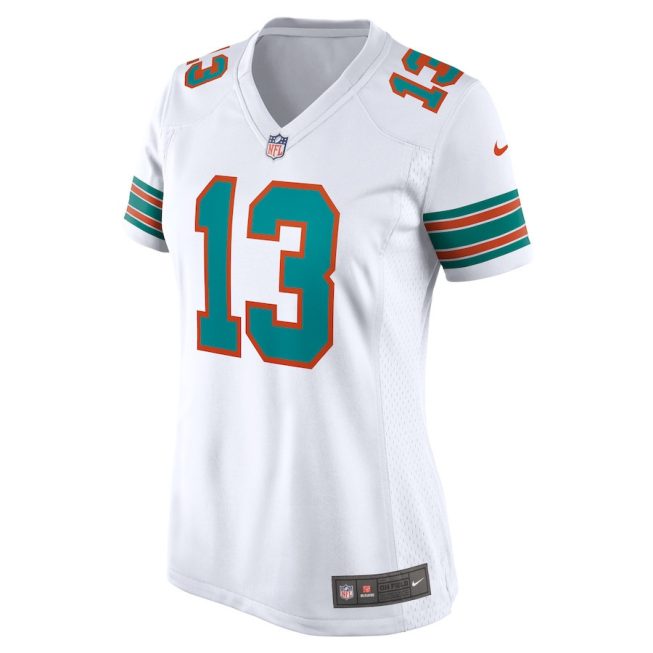 Dan Marino 13 Miami Dolphins Women Retired Jersey - White - Image 2