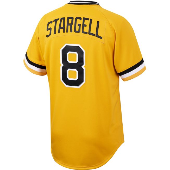 Willie Stargell Pittsburgh Pirates Mitchell & Ness Cooperstown Collection Authentic Jersey - Gold - Image 3
