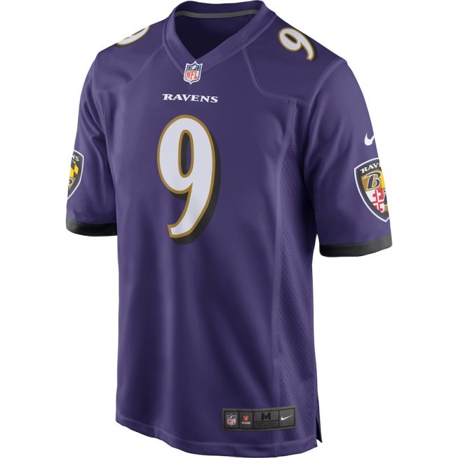 Justin Tucker 9 Baltimore Ravens Men Game Jersey - Purple - Image 2