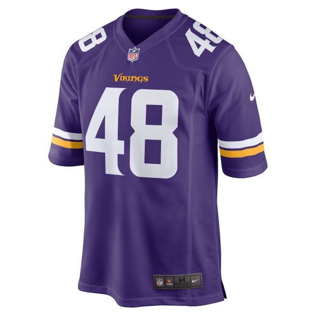 Quincy Roche 48 Minnesota Vikings Team Game Men Jersey - Purple - Image 2