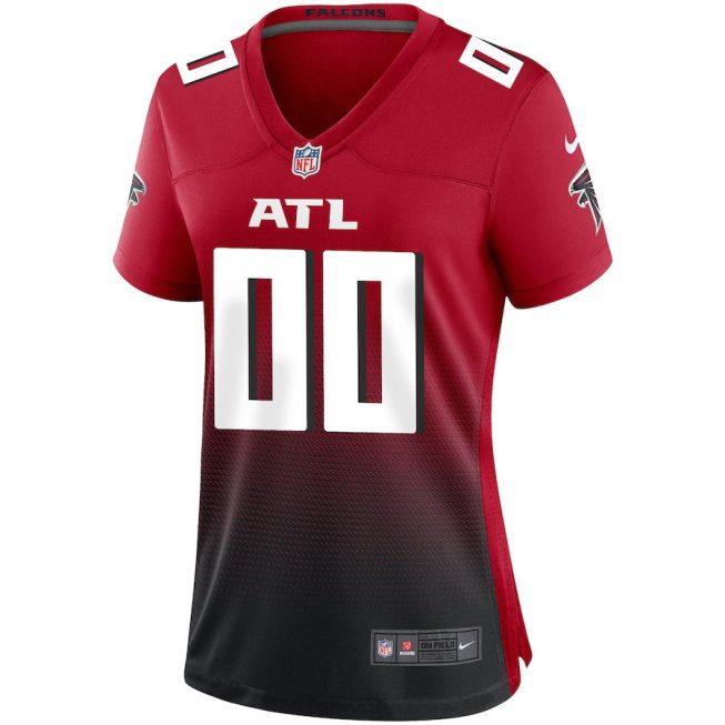Atlanta Falcons Women's Custom Alternate Game Jersey - Red - Image 2