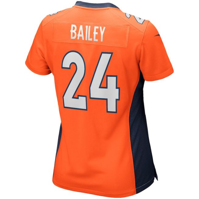 Champ Bailey 24 Denver Broncos Women Game Retired Jersey - Orange - Image 3