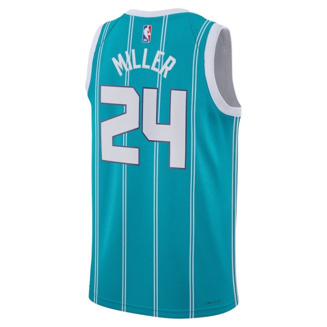 Brandon Miller 24 Charlotte Hornets Unisex Swingman Jersey - Icon Edition - Teal - Image 3