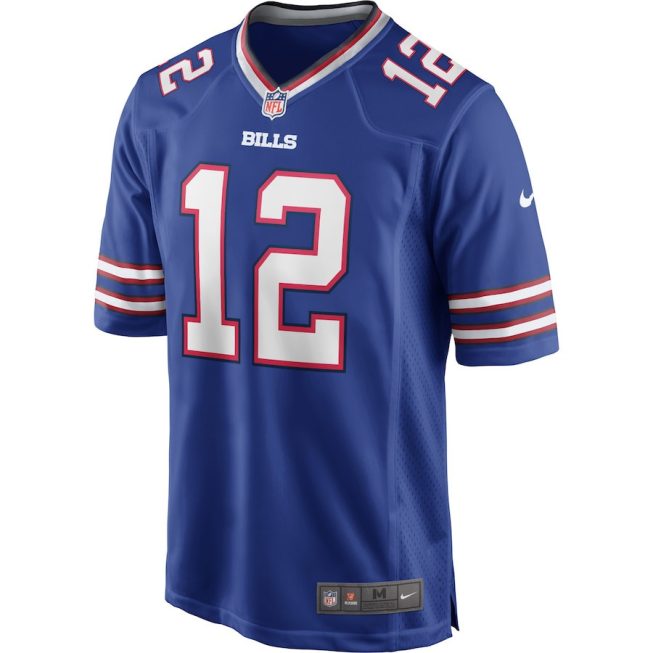 Joe Ferguson 12 Buffalo Bills Men Game Retired Jersey - Royal - Image 2