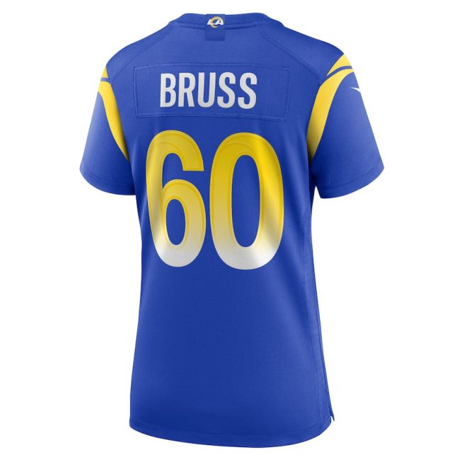 Logan Bruss 60 Los Angeles Rams Women Game Jersey - Royal - Image 3