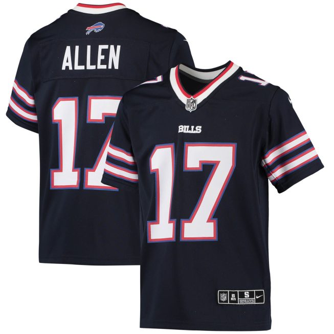 Josh Allen Buffalo Bills Youth Inverted Team Game Jersey - Navy