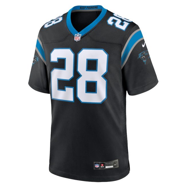 Tarik Cohen 28 Carolina Panthers Game Men Jersey - Black - Image 2