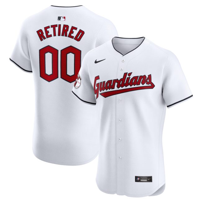 Cleveland Guardians Home Elite Pick-A-Player Retired Roster Jersey - White