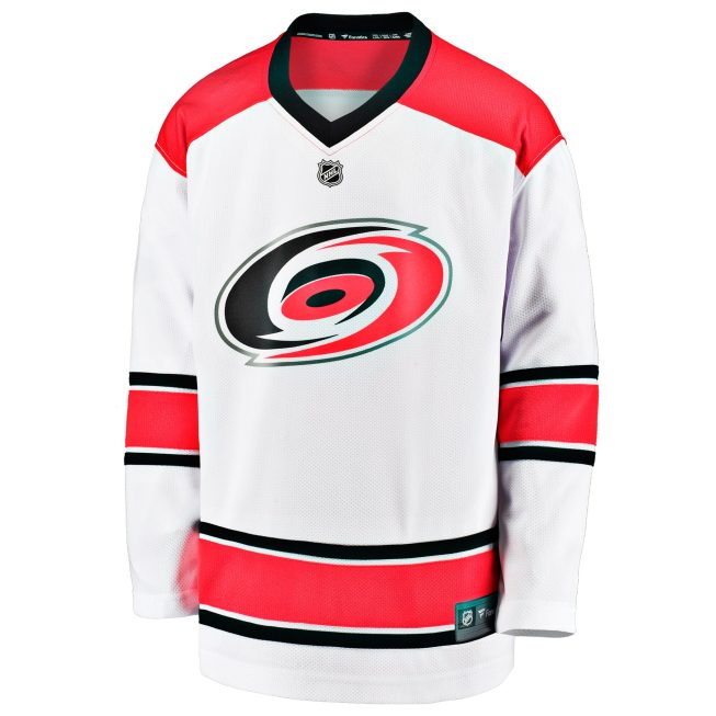 Carolina Hurricanes Fanatics Youth Replica Away Jersey - White - Image 2