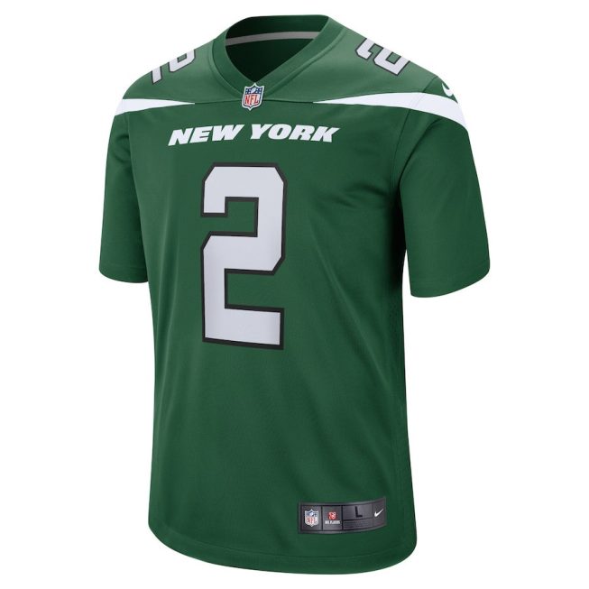 Zach Wilson 2 New York Jets YOUTH Game Jersey - Green - Image 2