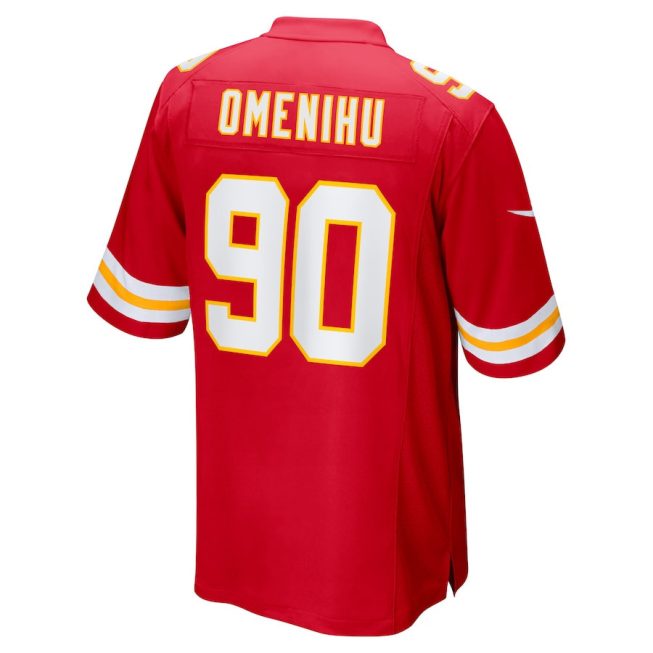 Charles Omenihu 90 Kansas City Chiefs Men Game Jersey - Red - Image 3