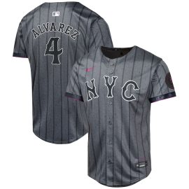 Francisco Alvarez 4 New York Mets 2024 City Connect Limited YOUTH Jersey - Graphite