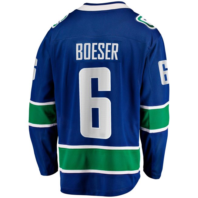 Brock Boeser Vancouver Canucks Fanatics Home Breakaway Jersey - Blue - Image 3