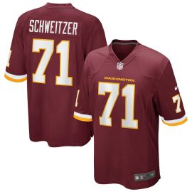 Wes Schweitzer 71 Washington Commanders Team Men Game Jersey - Burgundy
