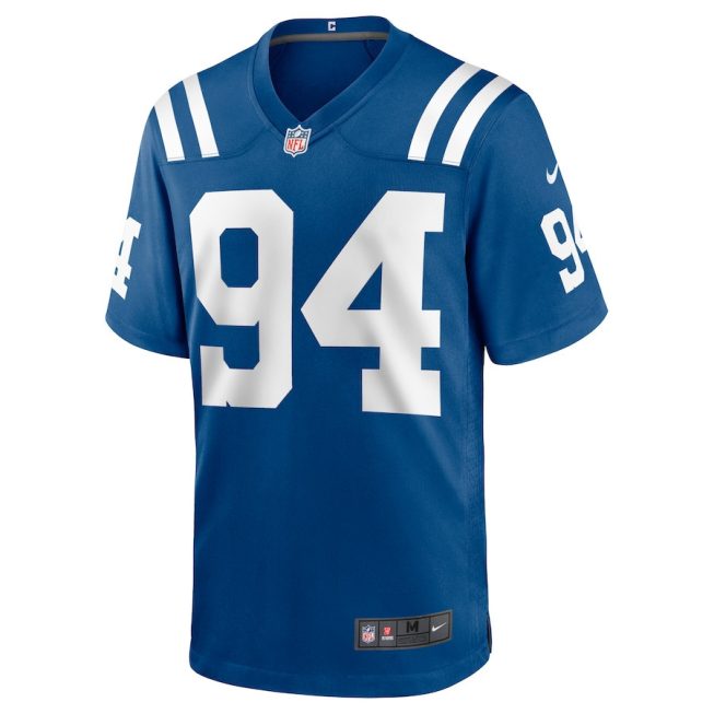 Tyquan Lewis 94 Indianapolis Colts Men Game Jersey - Royal - Image 2