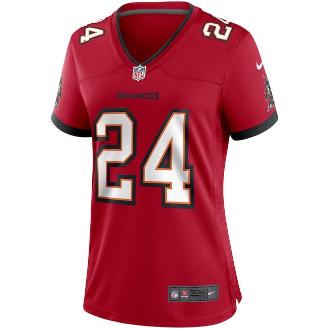 Cadillac Williams 24 Tampa Bay Buccaneers Women Game Retired Jersey - Red - Image 2