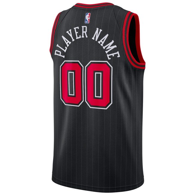 Chicago Bulls Jordan Brand Swingman Custom Jersey - Statement Edition - Black - Image 3