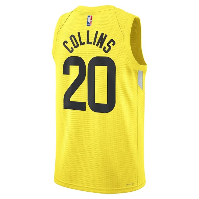 John Collins 20 Utah Jazz Unisex Swingman Jersey - Icon Edition - Gold - Image 3