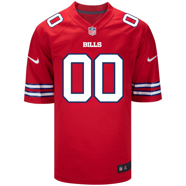 Buffalo Bills Custom Alternate Men Game Jersey - Red - Image 2