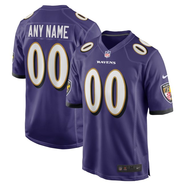 Baltimore Ravens Custom Game Jersey - Purple