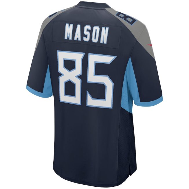 Derrick Mason 85 Tennessee Titans Men Game Retired Jersey - Navy - Image 3