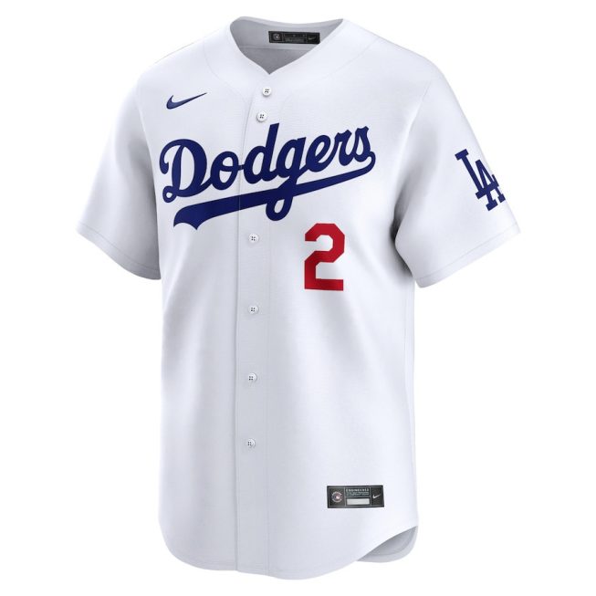 Tommy Lasorda 2 Los Angeles Dodgers Home Limited Player Men Jersey - White - Image 2