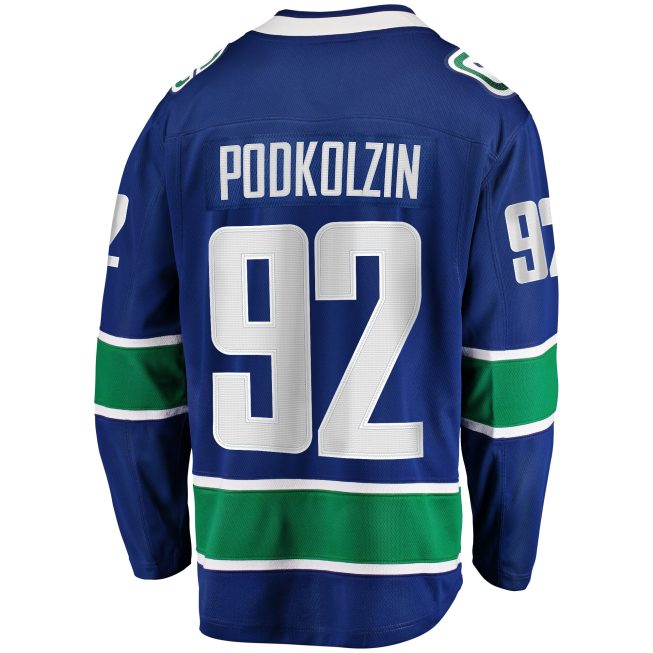 Vasily Podkolzin Vancouver Canucks Fanatics Home Premier Breakaway Player Jersey - Blue - Image 3
