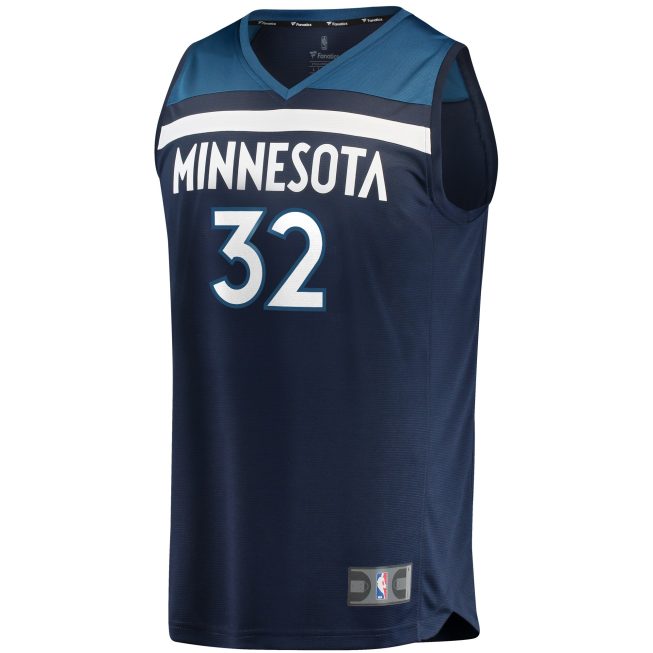 Karl-Anthony Towns Minnesota Timberwolves Fanatics Fast Break Replica Player Jersey Navy - Icon Edition - Image 2