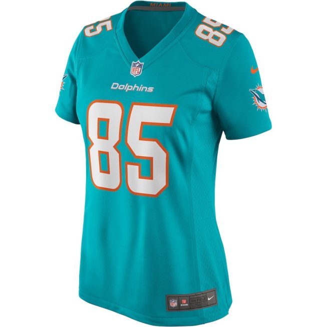 Mark Duper 85 Miami Dolphins Women Game Retired Jersey - Aqua - Image 2