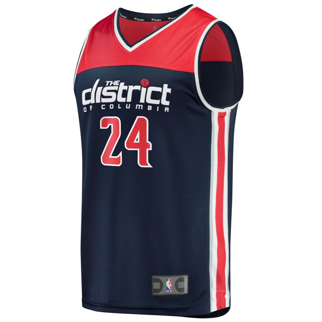 Corey Kispert Washington Wizards Fanatics Fast Break Replica Player Jersey - Statement Edition - Navy - Image 2