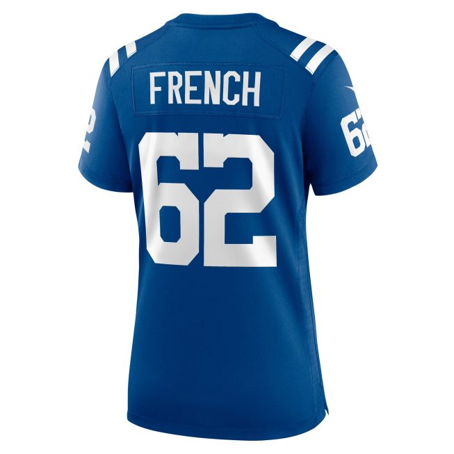 Wesley French Indianapolis Colts Women's Game Player Jersey - Royal - Image 3