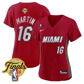 Caleb Martin 16 Miami Heat 2023 Finals Baseball Women Jersey - Statement