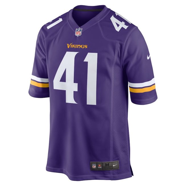 Austin Bryant 41 Minnesota Vikings Game Men Jersey - Purple - Image 2
