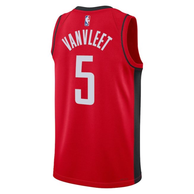 Fred VanVleet 5 Houston Rockets 2023/24 Icon Edition Swingman Jersey - Red - Image 3