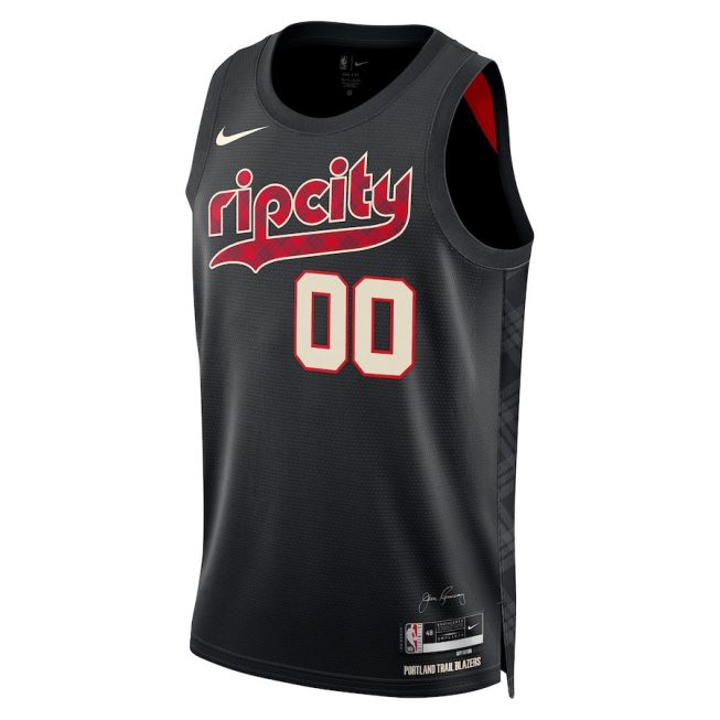 Portland Trail Blazers 2023/24 Swingman Jersey Customized - City Edition - Black - Image 2
