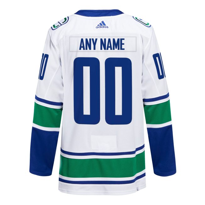Vancouver Canucks Away Primegreen Authentic Custom Jersey - White - Image 3