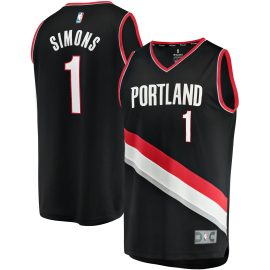 Anfernee Simons Portland Trail Blazers Fanatics Fast Break Replica Jersey - Icon Edition - Black