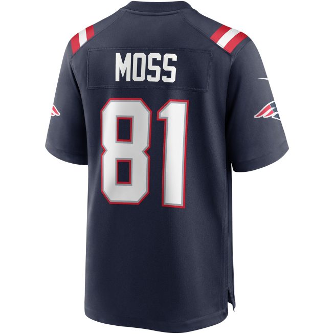 Randy Moss New England Patriots Game Retired Player Jersey - Navy - Image 3