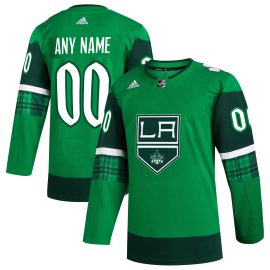 Los Angeles Kings St. Patrick's Day Authentic Custom Jersey - Kelly Green