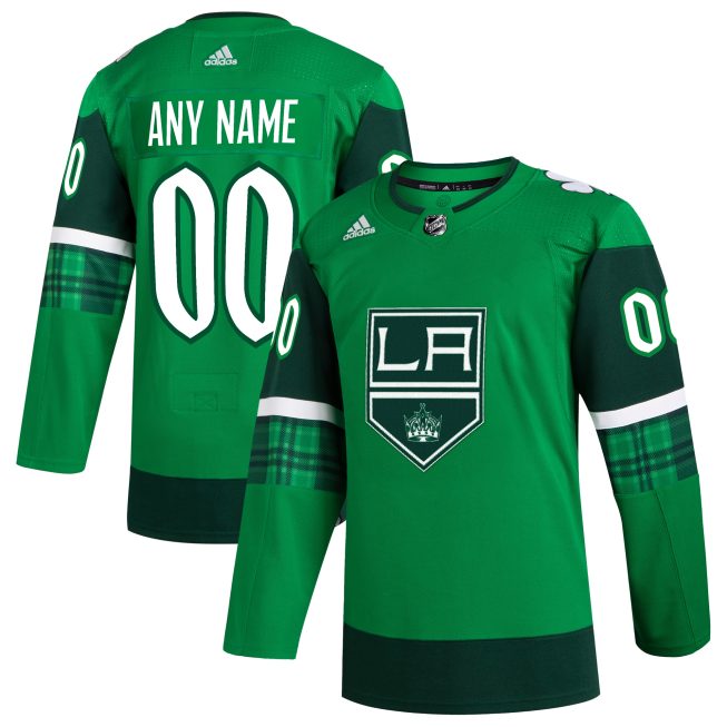 Los Angeles Kings St. Patrick's Day Authentic Custom Jersey - Kelly Green