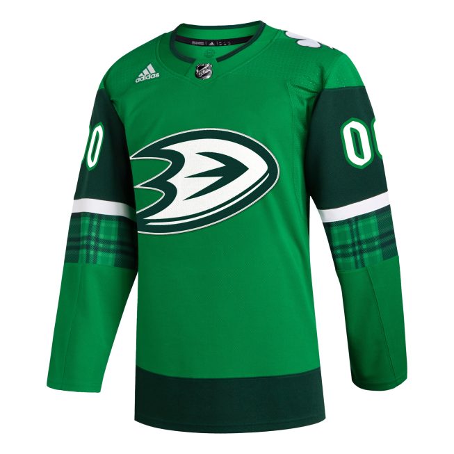 Anaheim Ducks St. Patrick's Day Authentic Custom Jersey - Kelly Green - Image 2