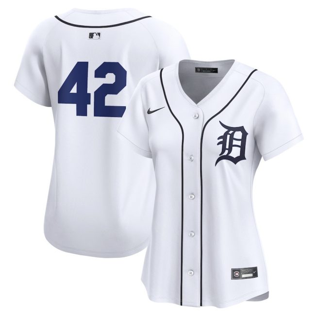 Detroit Tigers 2024 Jackie Robinson Day Home Limited Women Jersey - White