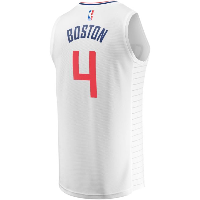Brandon Boston LA Clippers Fanatics Youth Fast Break Player Jersey - Association Edition - White - Image 3