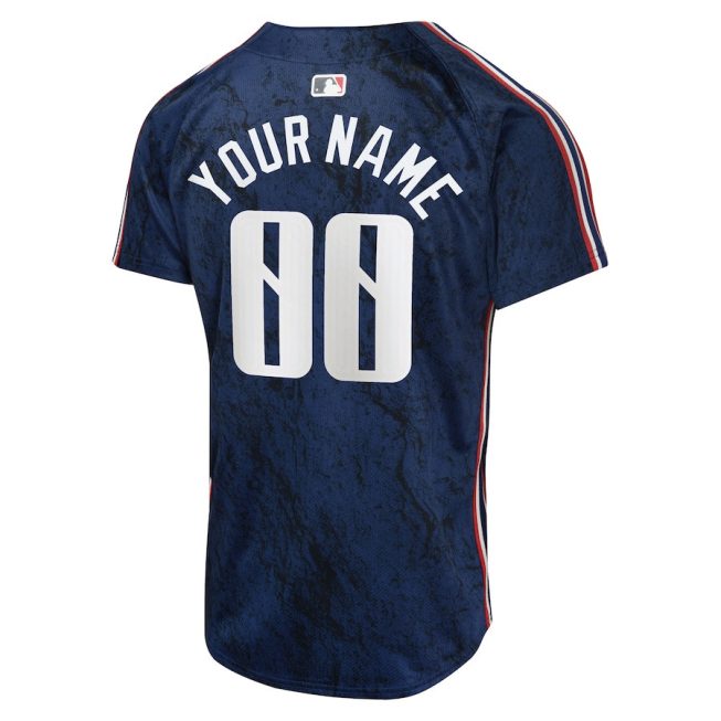 Cleveland Guardians 2024 City Connect Limited YOUTH Custom Jersey - Navy - Image 3