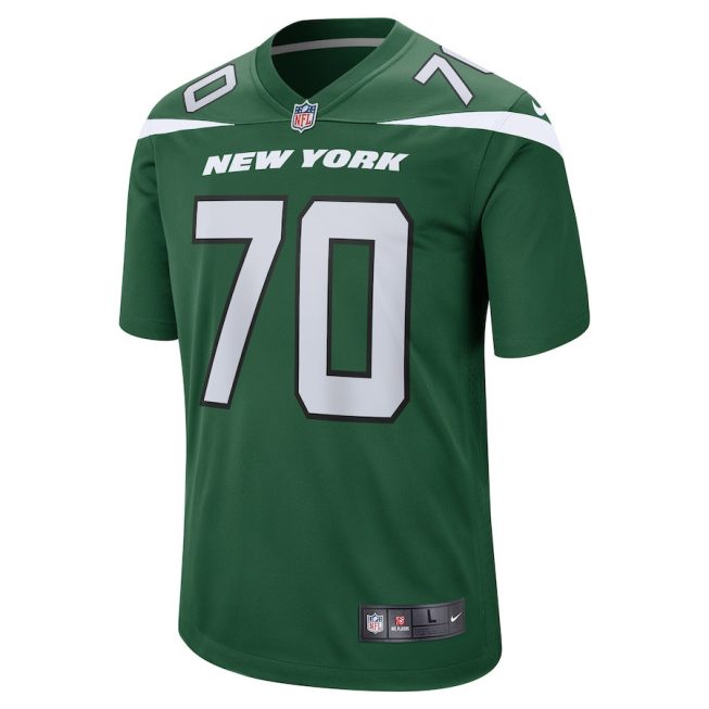 Quinton Jefferson 70 New York Jets Men Team Game Jersey - Gotham Green - Image 2