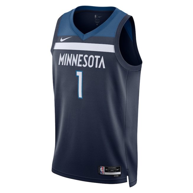 Kyle Anderson 1 Minnesota Timberwolves Unisex Swingman Jersey - Icon Edition - Navy - Image 2